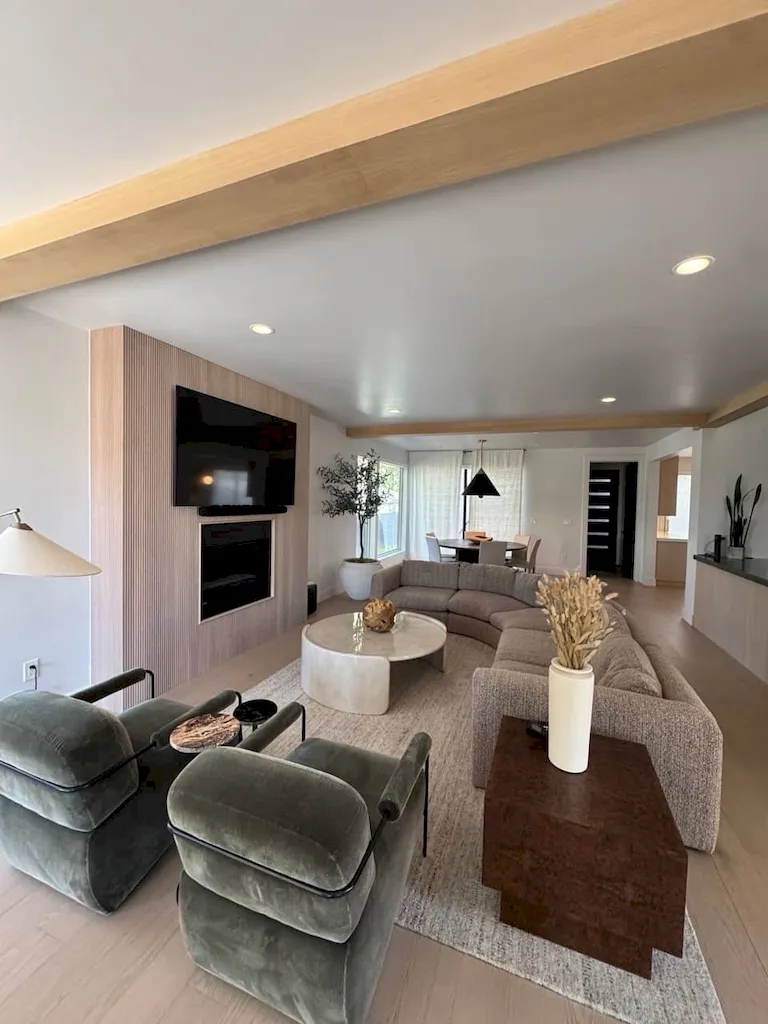Bright living room freshly cleaned